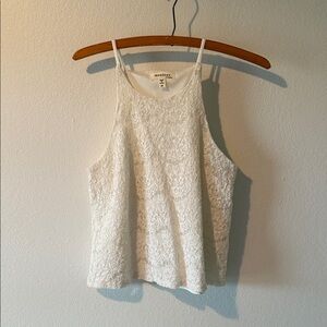 Monteau Los Angeles White Halter Top Size M